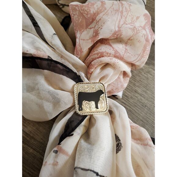 SLIDE Scarf Wild Rag Scarves Slide Western Cowgirl custom show bull ffa 4h gift - Picture 2 of 5
